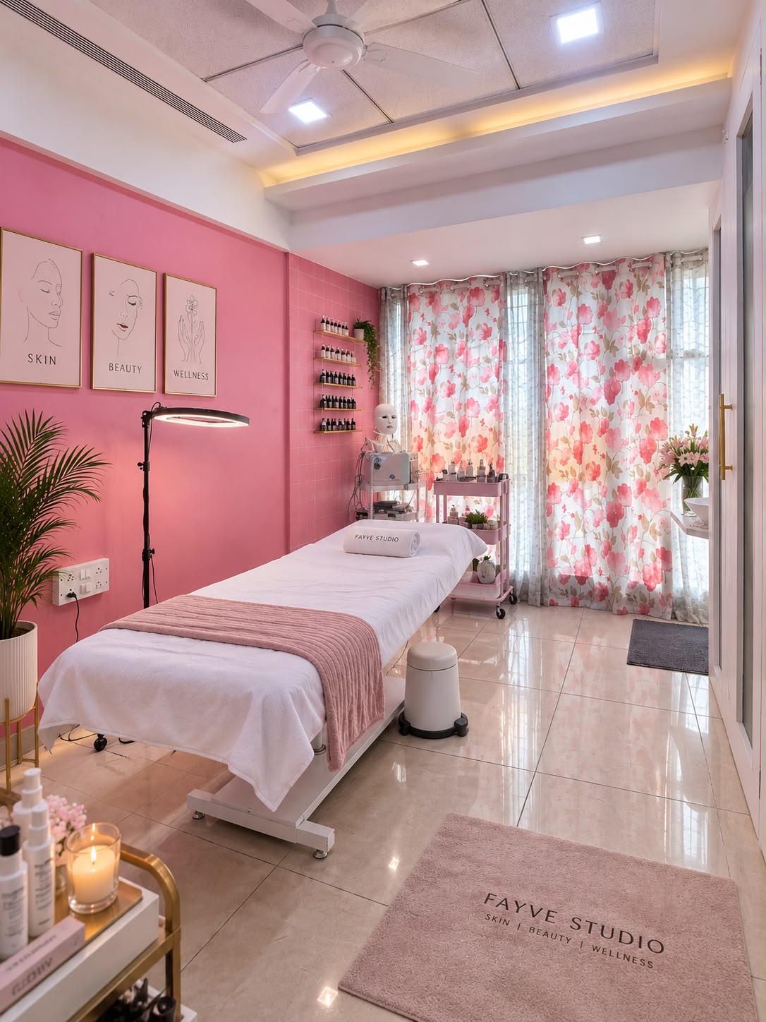 Treatment room at the Fayve studio