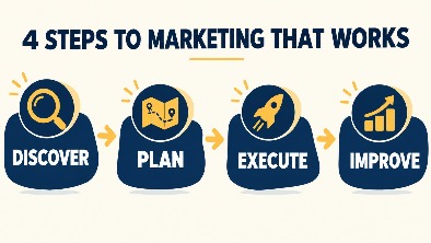 Four steps to marketing that works: discover, plan, execute, improve
